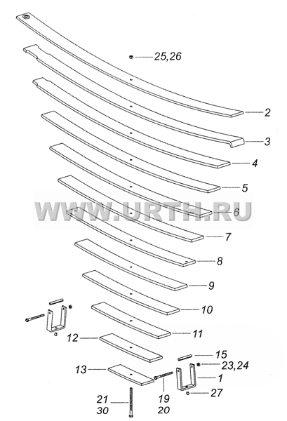 6520-2902012-30 Рессора передняя